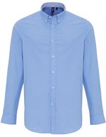 Premier Workwear Herrenhemd Slim-Fit Oxford Streifen, Oxford Blue (ca. Pantone 7453C) S, PW238 – Bild 1