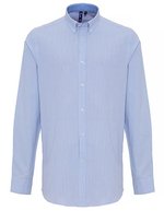 Premier Workwear Herrenhemd Slim-Fit Oxford Streifen, Oxford Blue (ca. Pantone 7453C) S, PW238 – White/Oxford Blue (ca. Pantone 7453C)